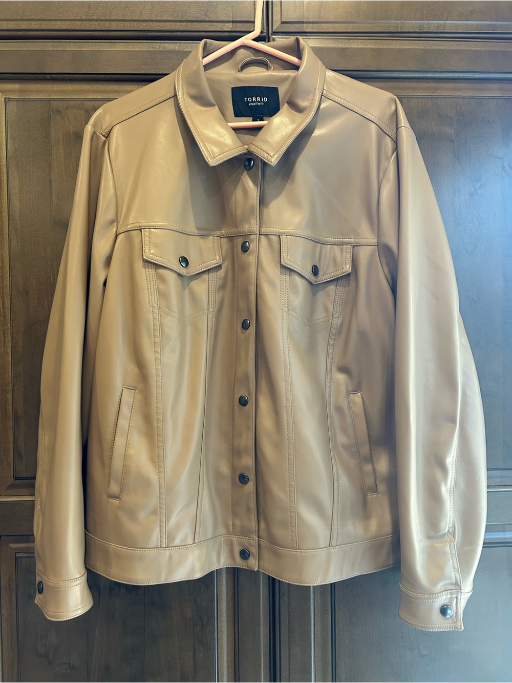torrid Faux Leather Jacket in Camel-Tan